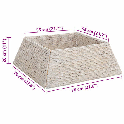 Christmas Tree Collar White 70 x 70 x 28 cm Water hyacinth