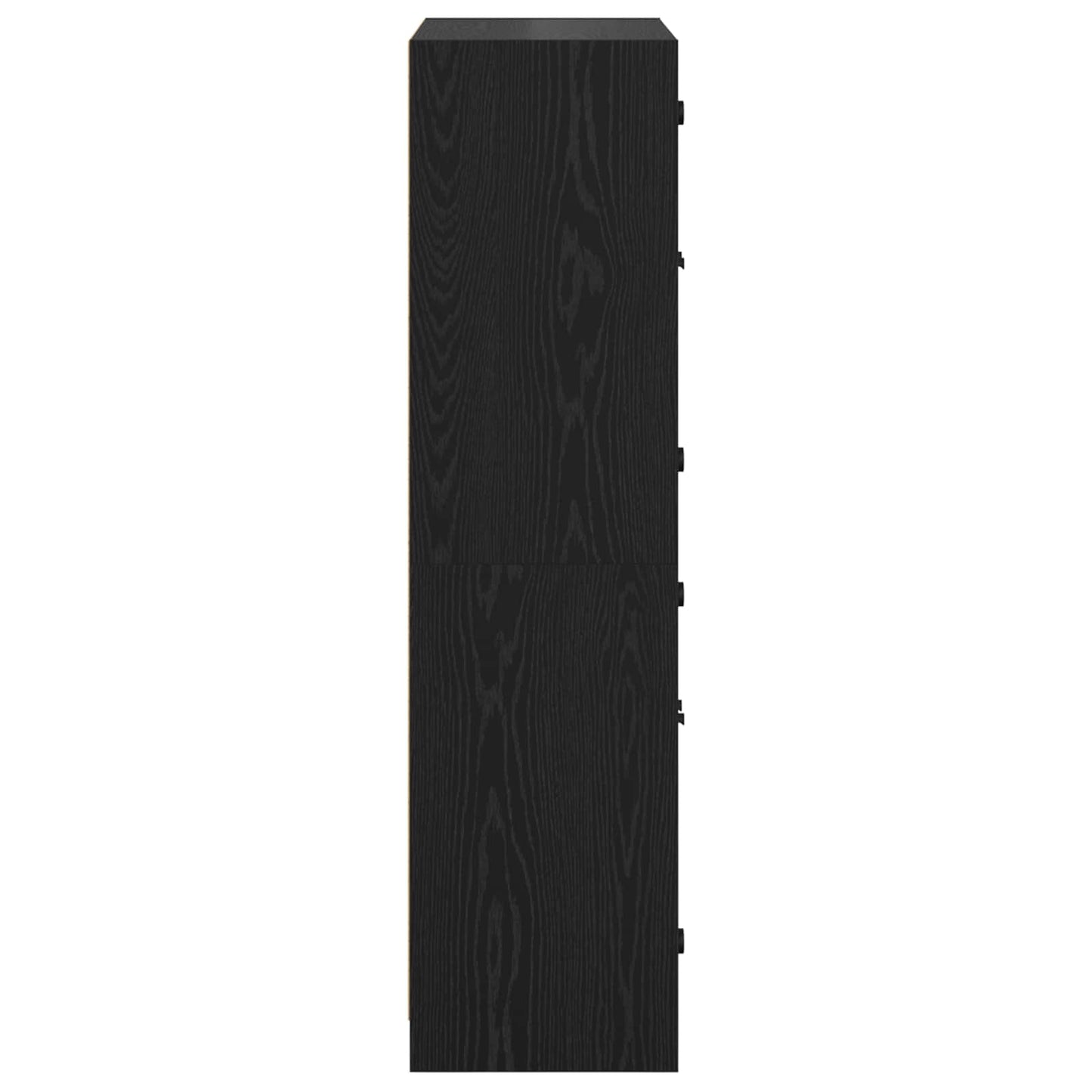 Highboard Black Oak 68 x 37 x 142 cm Engineered Wood