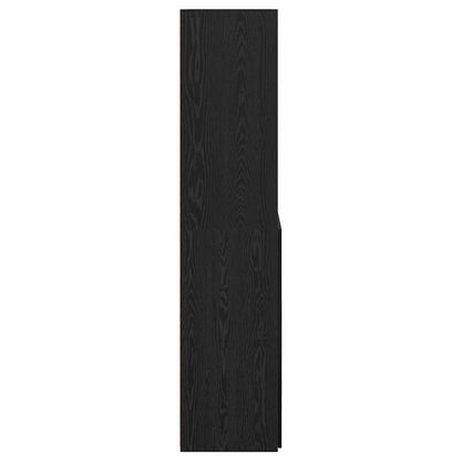 Highboard Black Oak 80 x 42.5 x 185 cm Engineered Wood