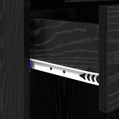 Highboard Black Oak 40 x 42.5 x 185 cm Engineered Wood