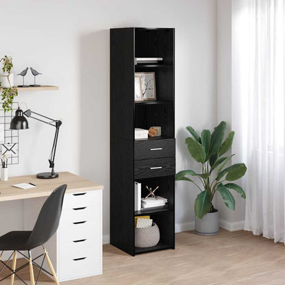 Highboard Black Oak 40 x 42.5 x 185 cm Engineered Wood