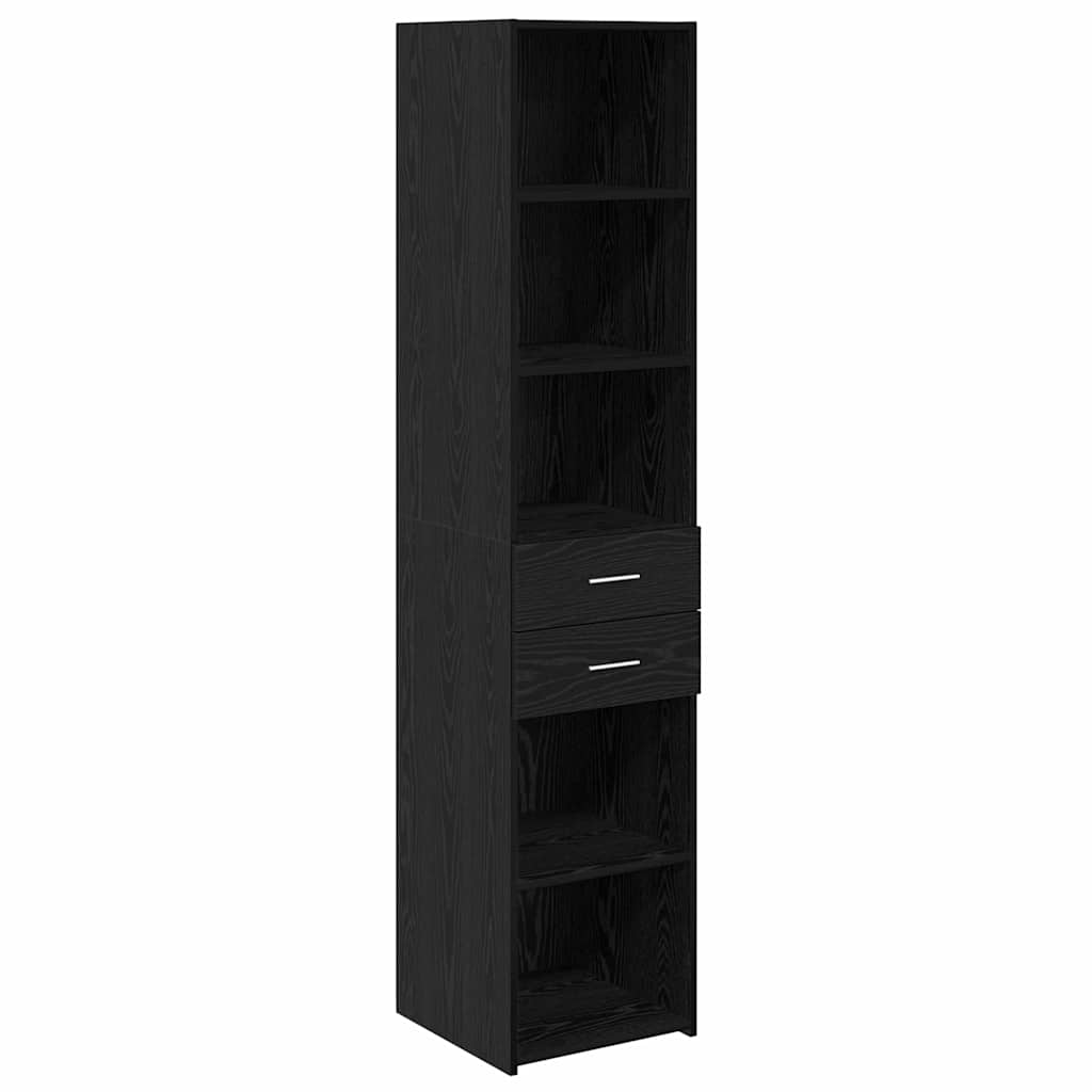 Highboard Black Oak 40 x 42.5 x 185 cm Engineered Wood