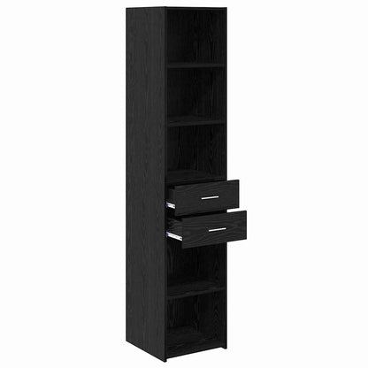 Highboard Black Oak 40 x 42.5 x 185 cm Engineered Wood