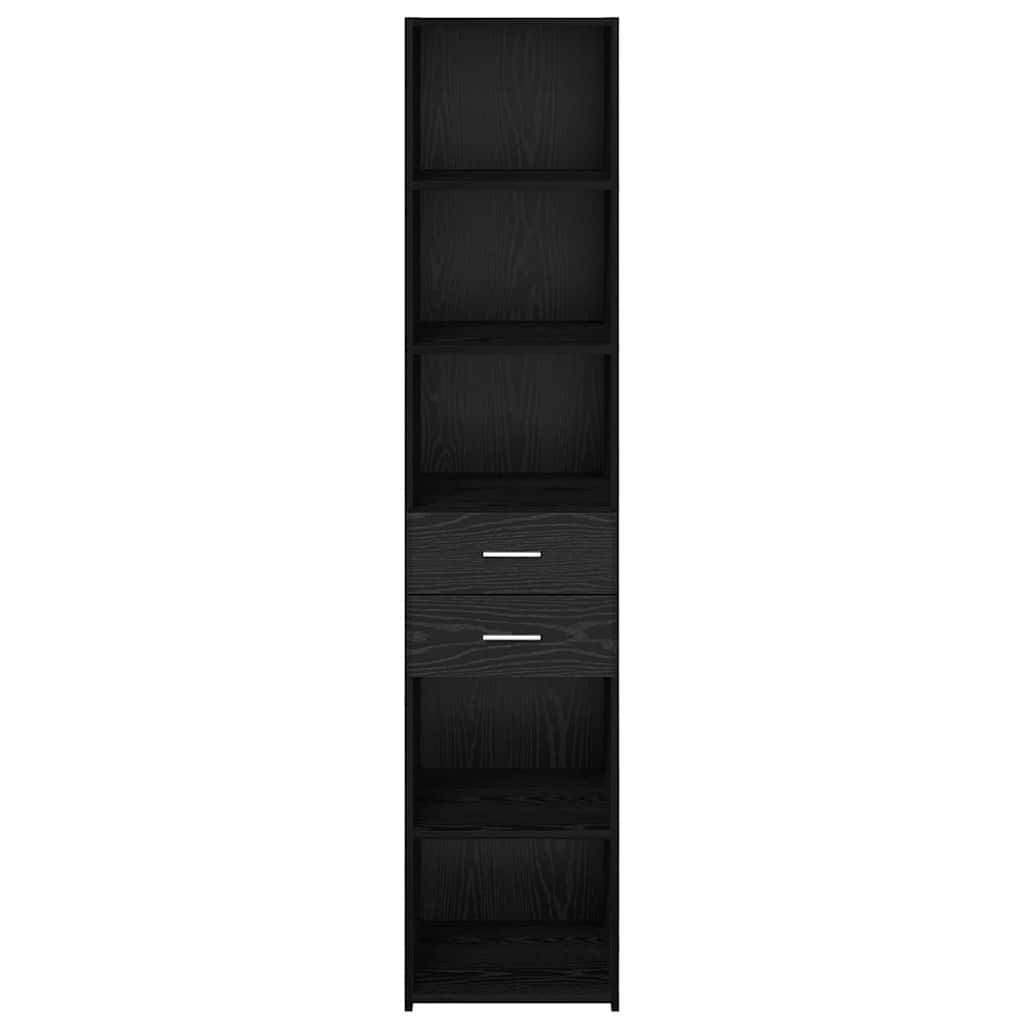 Highboard Black Oak 40 x 42.5 x 185 cm Engineered Wood