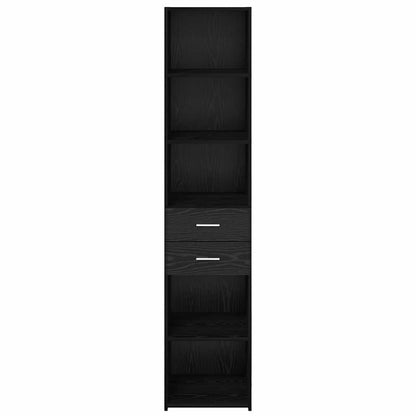 Highboard Black Oak 40 x 42.5 x 185 cm Engineered Wood