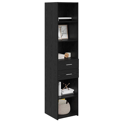 Highboard Black Oak 40 x 42.5 x 185 cm Engineered Wood