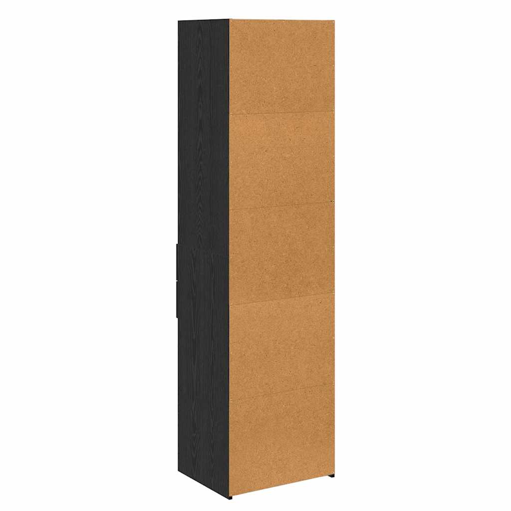 Highboard Black Oak 50 x 42.5 x 185 cm Engineered Wood