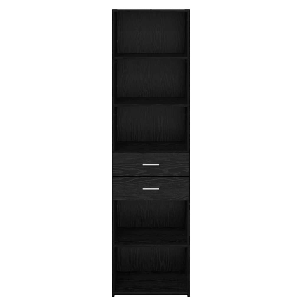 Highboard Black Oak 50 x 42.5 x 185 cm Engineered Wood