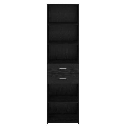 Highboard Black Oak 50 x 42.5 x 185 cm Engineered Wood