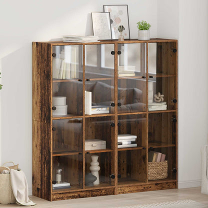 Highboard 2 pcs Old Wood 68 x 37 x 142 cm Engineered Wood