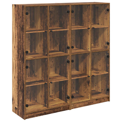 Highboard 2 pcs Old Wood 68 x 37 x 142 cm Engineered Wood