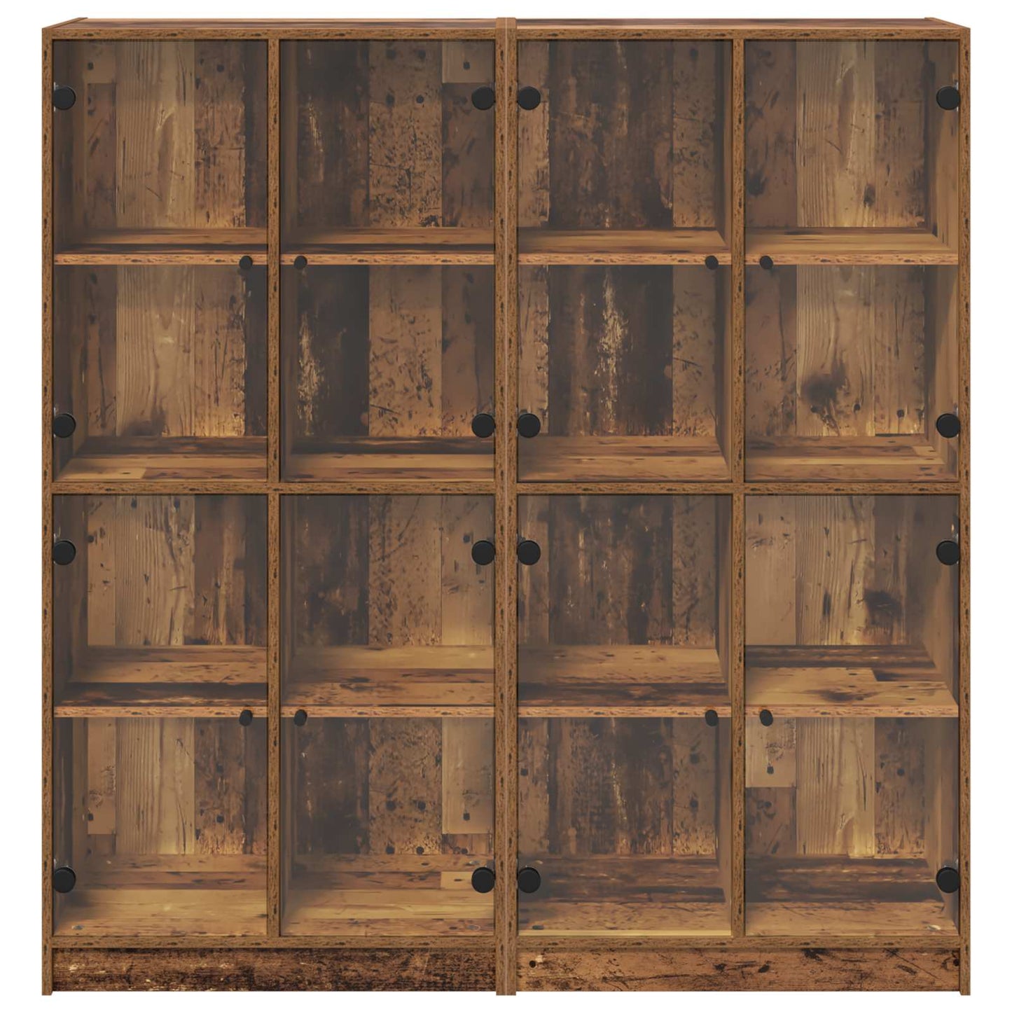 Highboard 2 pcs Old Wood 68 x 37 x 142 cm Engineered Wood