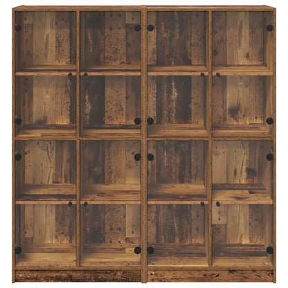 Highboard 2 pcs Old Wood 68 x 37 x 142 cm Engineered Wood