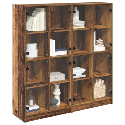 Highboard 2 pcs Old Wood 68 x 37 x 142 cm Engineered Wood