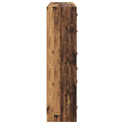Highboard 2 pcs Old Wood 68 x 37 x 142 cm Engineered Wood