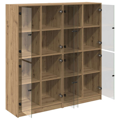 Highboard 2 pcs Artisan Oak 68 x 37 x 142 cm Engineered Wood