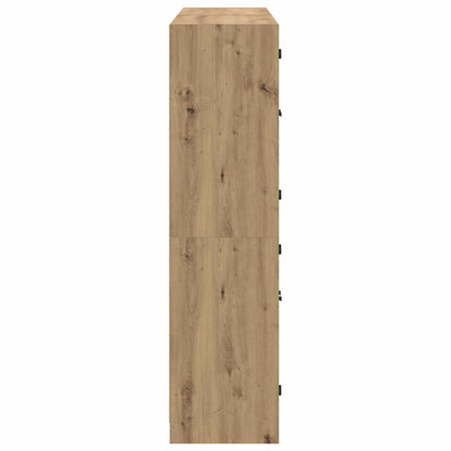 Highboard 2 pcs Artisan Oak 68 x 37 x 142 cm Engineered Wood