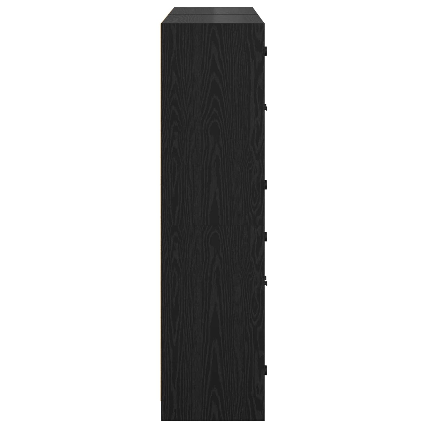 Highboard 2 pcs Black Oak 68 x 37 x 142 cm Engineered Wood