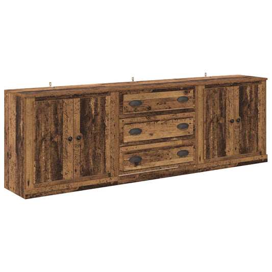 Sideboards 3 pcs Old Wood 210 x 35.5 x 67.5 cm Engineered Wood