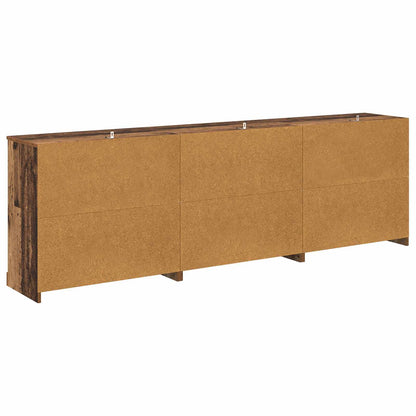 Sideboards 3 pcs Old Wood 210 x 35.5 x 67.5 cm Engineered Wood