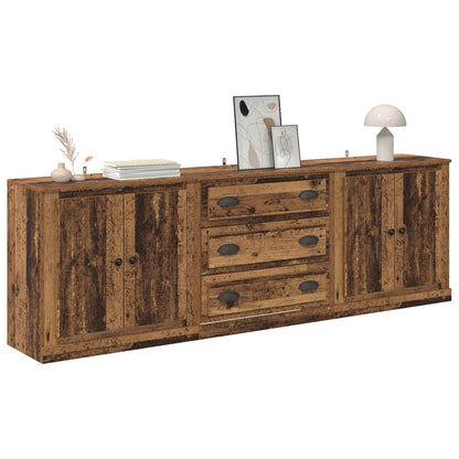 Sideboards 3 pcs Old Wood 210 x 35.5 x 67.5 cm Engineered Wood