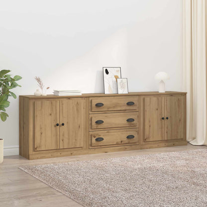 Sideboards with Drawer 3 pcs Artisan Oak 210 x 35.5 x 67.5 cm