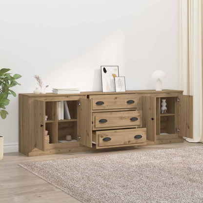 Sideboards with Drawer 3 pcs Artisan Oak 210 x 35.5 x 67.5 cm