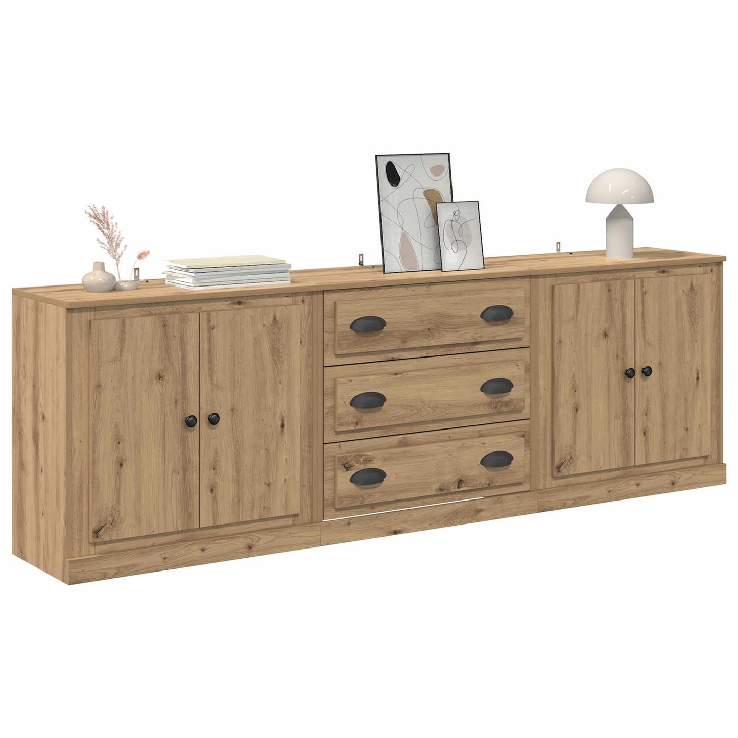 Sideboards with Drawer 3 pcs Artisan Oak 210 x 35.5 x 67.5 cm