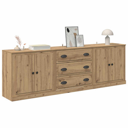 Sideboards with Drawer 3 pcs Artisan Oak 210 x 35.5 x 67.5 cm