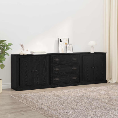 Sideboards 3 pcs Black Oak 210 x 35.5 x 67.5 cm Engineered Wood