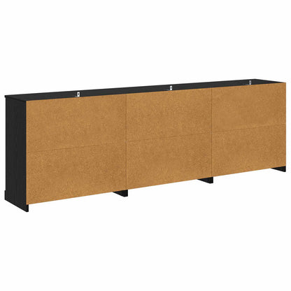 Sideboards 3 pcs Black Oak 210 x 35.5 x 67.5 cm Engineered Wood