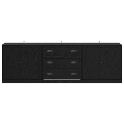 Sideboards 3 pcs Black Oak 210 x 35.5 x 67.5 cm Engineered Wood
