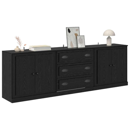Sideboards 3 pcs Black Oak 210 x 35.5 x 67.5 cm Engineered Wood