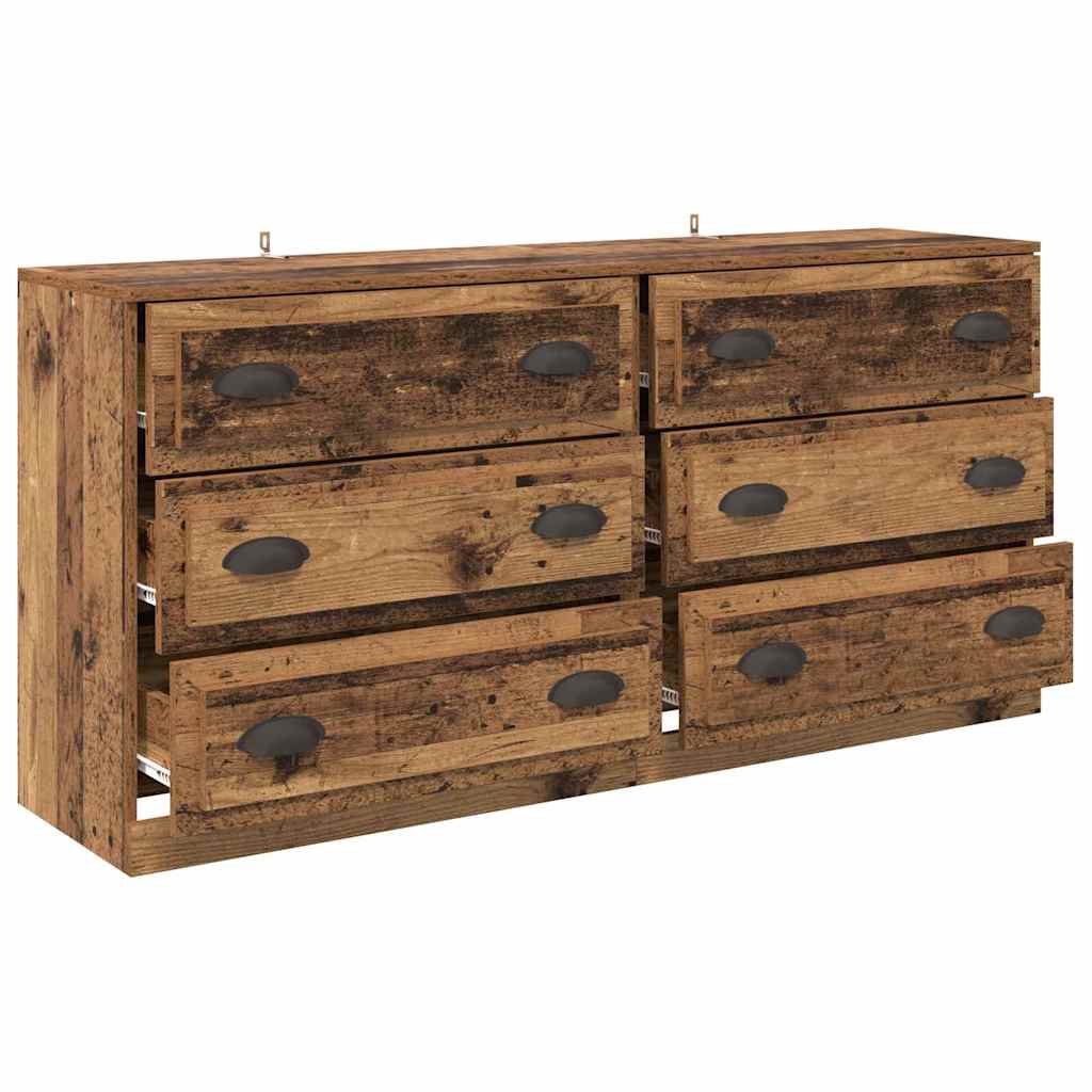 Sideboards 2 pcs Old Wood 70 x 35.5 x 67.5 cm Engineered Wood