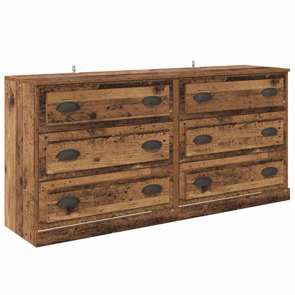 Sideboards 2 pcs Old Wood 70 x 35.5 x 67.5 cm Engineered Wood