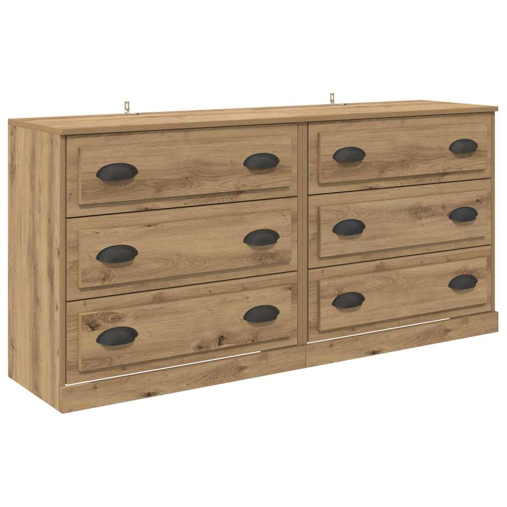 Sideboards with Drawer 2 pcs Artisan Oak 70 x 35.5 x 67.5 cm