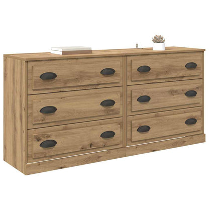 Sideboards with Drawer 2 pcs Artisan Oak 70 x 35.5 x 67.5 cm