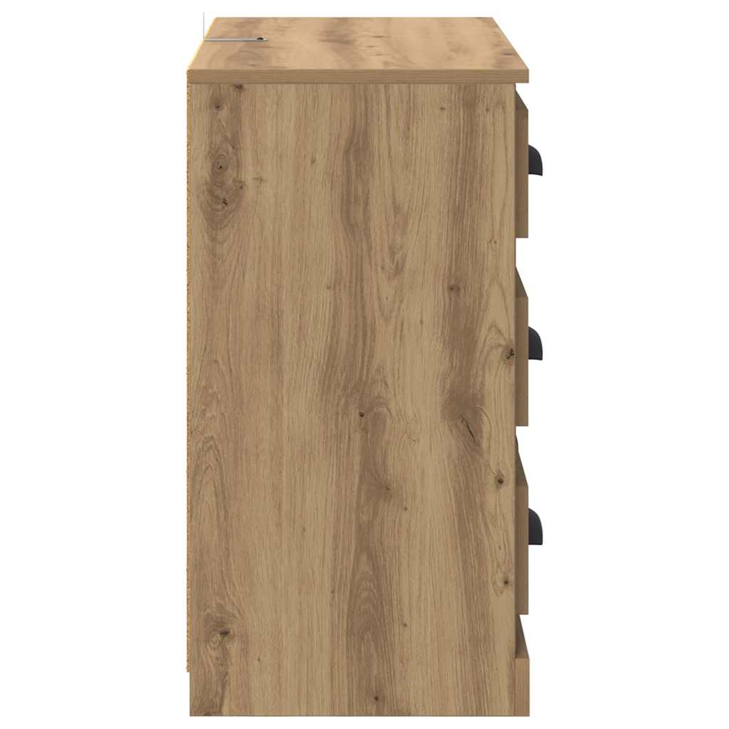 Sideboards with Drawer 2 pcs Artisan Oak 70 x 35.5 x 67.5 cm