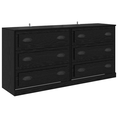 Sideboards 2 pcs Black Oak 70 x 35.5 x 67.5 cm Engineered Wood