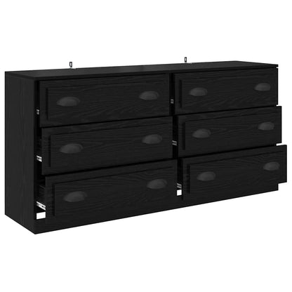 Sideboards 2 pcs Black Oak 70 x 35.5 x 67.5 cm Engineered Wood