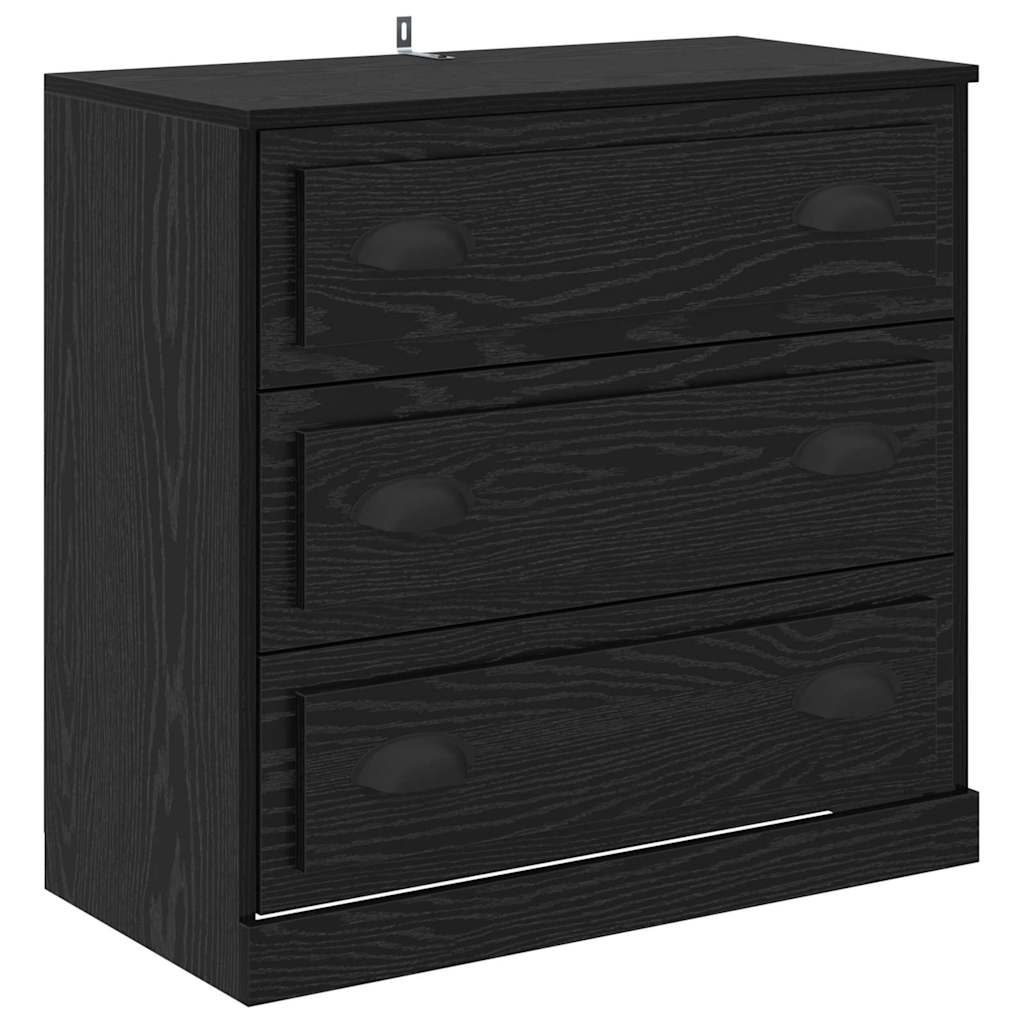 Sideboards 2 pcs Black Oak 70 x 35.5 x 67.5 cm Engineered Wood