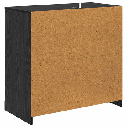 Sideboards 2 pcs Black Oak 70 x 35.5 x 67.5 cm Engineered Wood