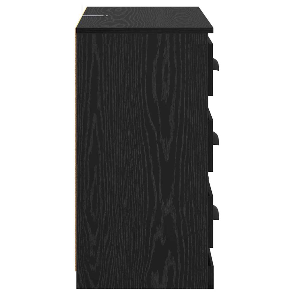 Sideboards 2 pcs Black Oak 70 x 35.5 x 67.5 cm Engineered Wood