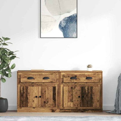 Sideboards 2 pcs Old Wood 70 x 35.5 x 67.5 cm Engineered Wood