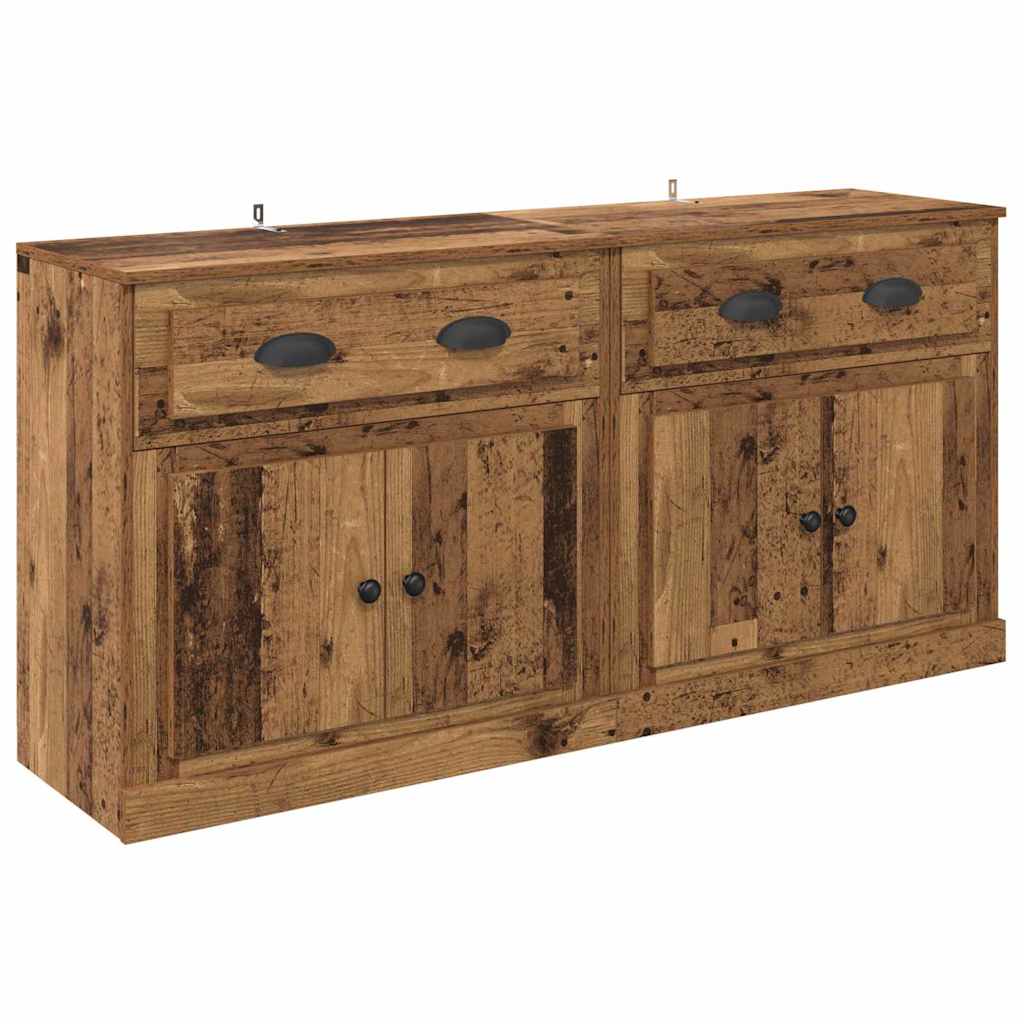 Sideboards 2 pcs Old Wood 70 x 35.5 x 67.5 cm Engineered Wood