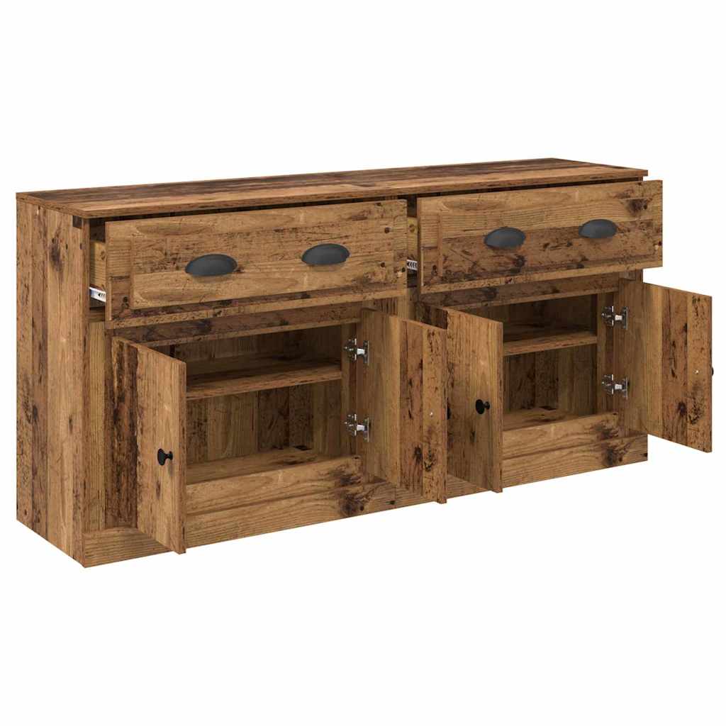 Sideboards 2 pcs Old Wood 70 x 35.5 x 67.5 cm Engineered Wood