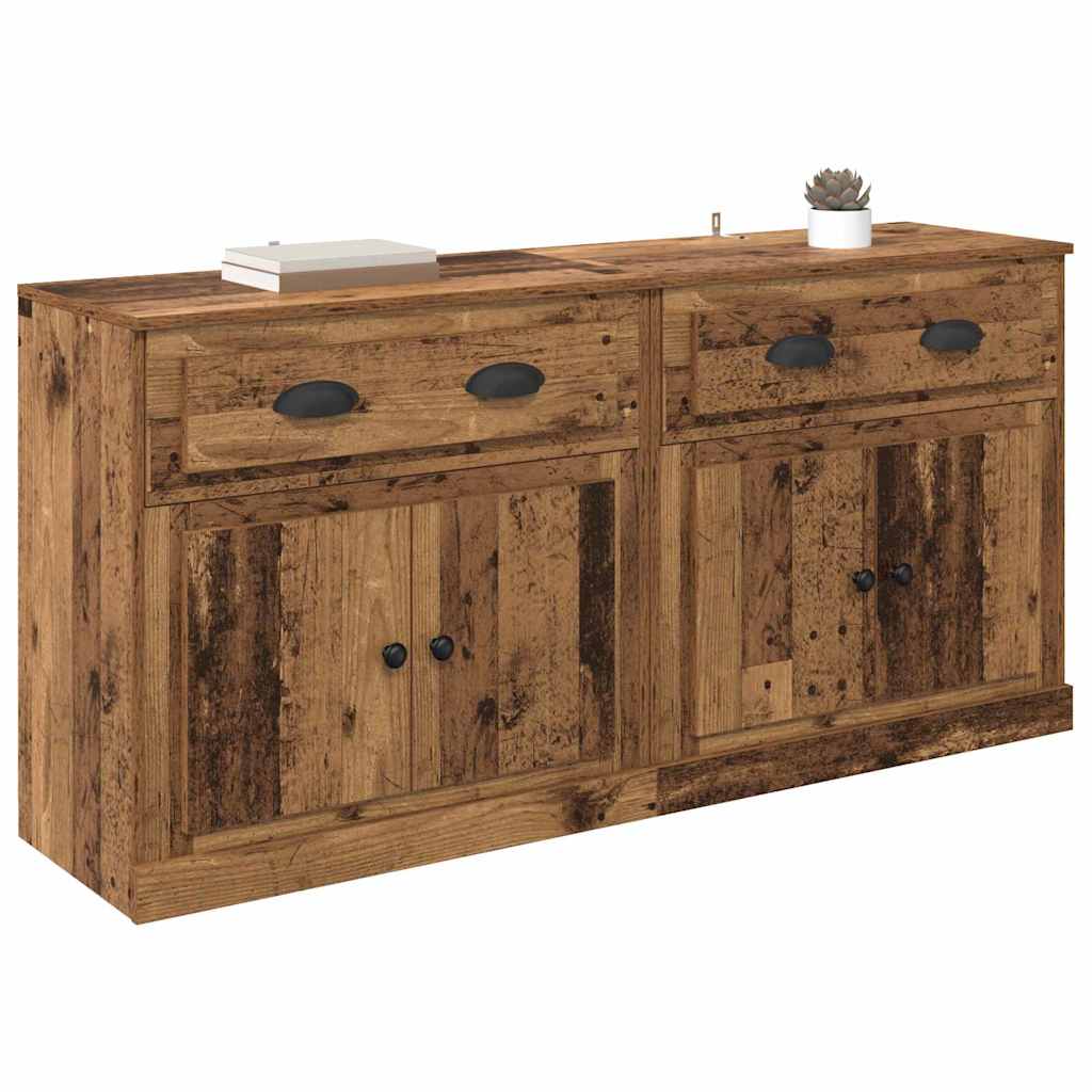Sideboards 2 pcs Old Wood 70 x 35.5 x 67.5 cm Engineered Wood