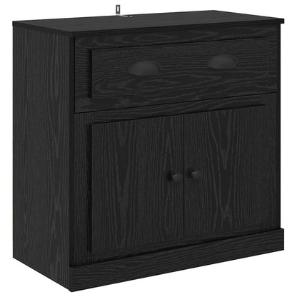 Sideboards 2 pcs Black Oak 70 x 35.5 x 67.5 cm Engineered Wood