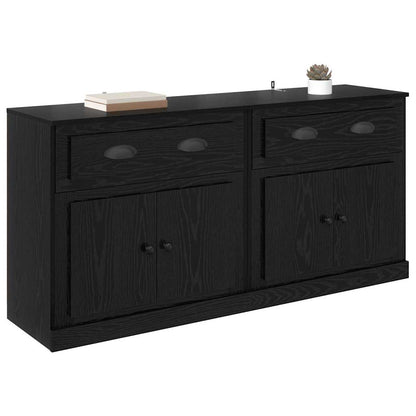 Sideboards 2 pcs Black Oak 70 x 35.5 x 67.5 cm Engineered Wood