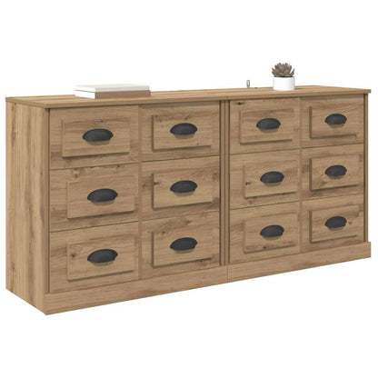 Sideboards with Drawer 2 pcs Artisan Oak 70 x 35.5 x 67.5 cm